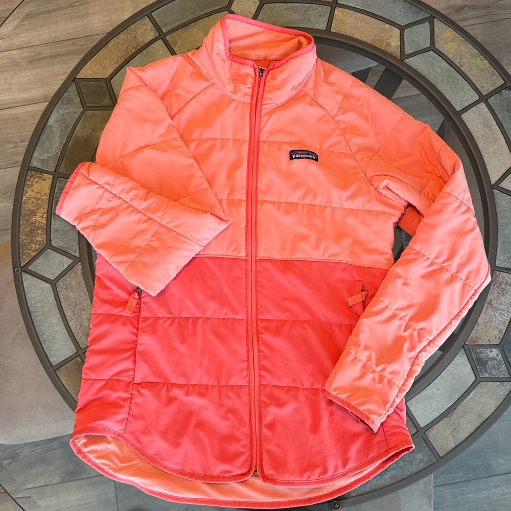 Patagonia Red and Orange Quilted Jacket